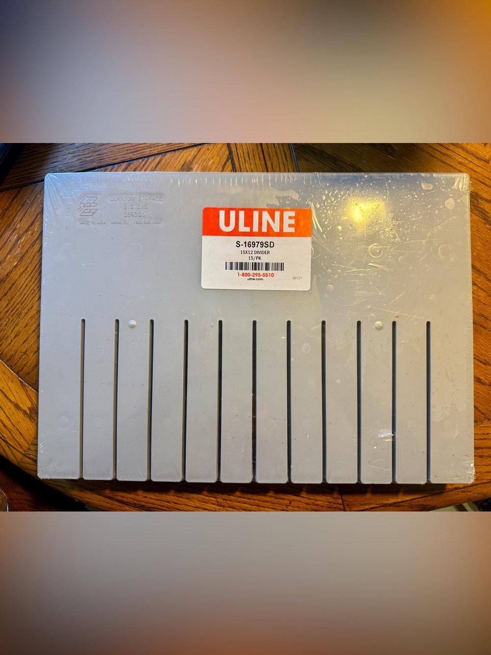 ULINE Gray 15x12 Storage Divider Panels - 15 Pack S-16979SD